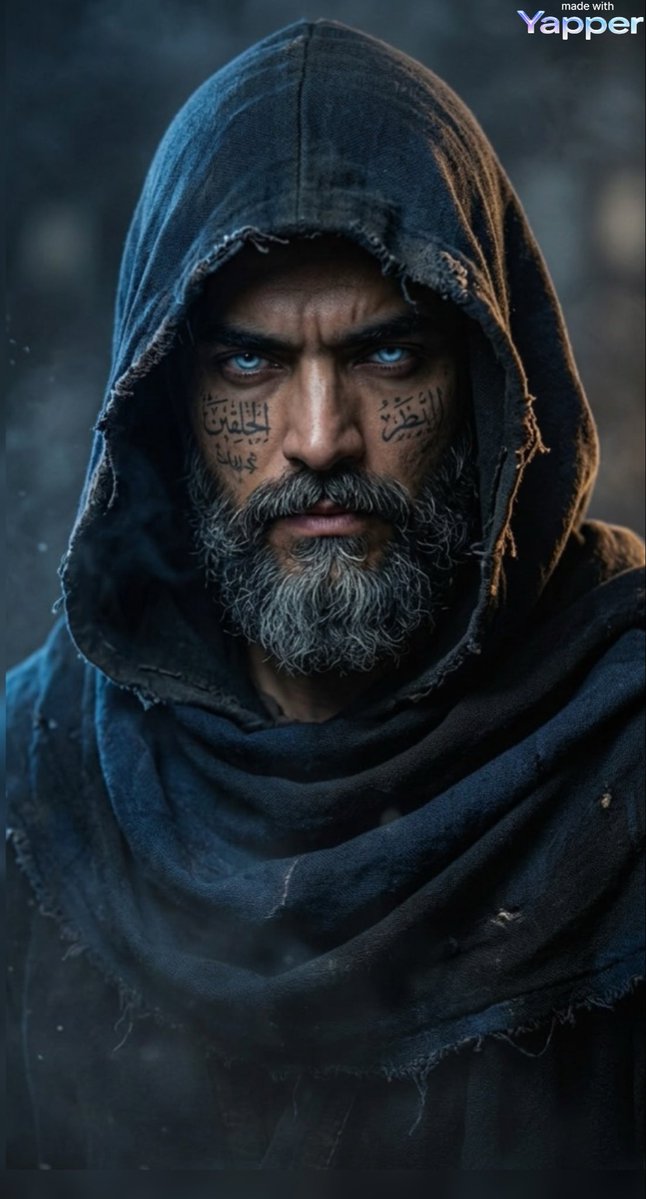 صورة سينمائية لمقاتل غامض مقنع