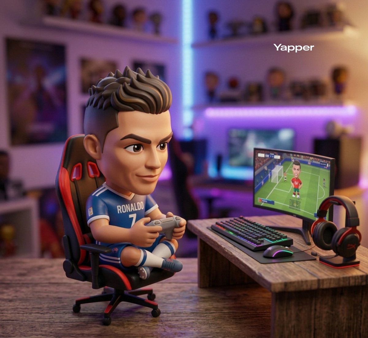 Statuetta Gamer Stella del Calcio